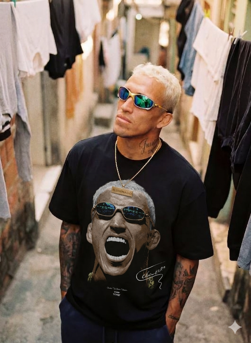 Charles Oliveira Retrato vintage Regular tee